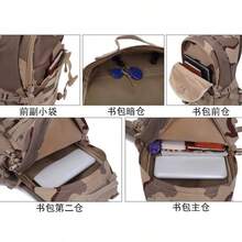 LUPU Mountain Backpack For Camping, Hiking, Outdoor Activities, Multifunctional Travel Backpack, Multipurpose, Relieves Shoulder Pressure, Large Capacity, Multi-Layer Partition, Durable - Gold - View 10