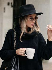 Women's Winter Blouse - New Release - High Quality Knit - Off - View 5