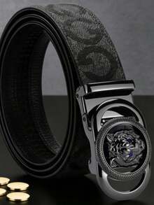 MMJ Finswift 高品质奢华男士商务自动扣皮带，配金色黑色虎头合金扣，适合中青年专业人士。 - 彩色 - 查看 4