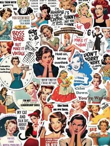 50pcs Women's Quote Stickers For Scrapbook Suitcase Laptop Cases Phone Cases Suitcases Guitars And Skateboards Stickers - A - View 1