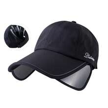 Wide Brim Sunscreen Baseball Hat Quick Dry UV Protection Sports Cap Sun Protection Reflective Strip Retractable Sun Hat - A - View 10
