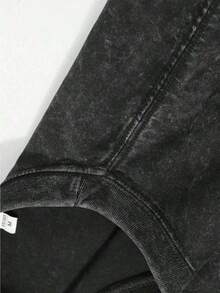 1 PcsMen's Pattern Washed T-Shirt - Double Sided Printing, 100% Cotton, Short Sleeved, Summer Casual T-Shirt, Black With White Star Design, Loose Fit, Machine Washable, Daily T-Shirt |     Loose Fit Shirt |     100% Cotton T-Shirt, Cotton T-Shirt210g 100% Cotton,The Patterns Are All Printed. Unisex.Summer Outfits For Women - màu đen - Xem 7