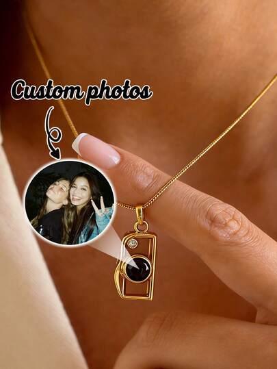 Dây chuyền chiếu ảnh cá nhân hóa, món quà kỷ niệm dành cho mẹ, trang sức chiếu ảnh làm quà tặng cho vợ, quà sinh nhật hoặc quà Giáng sinh.