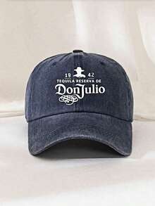 1pc Retro Printed Washed Distressed Soft Crown Baseball Cap, Unisex Sun Hat For Casual Wear And Outfit Matching - Multicolor - View 3