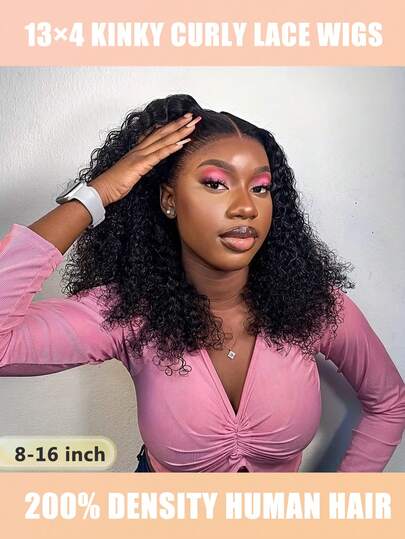 16英寸水波纹短款波波头蕾丝前假发，女士款 - 13x4透明，预先拔毛真人发丝，200%密度，8-16英寸短款波波头水波纹蕾丝前真人发假发，13x4水波纹前额假发，预先拔毛湿润波浪假发，自然黑色蕾丝假发，女士款真人发深水波纹假发，专为女性设计，采用真人发丝制成，自然水波纹外观，适合日常及特殊场合。