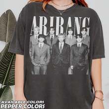 Arirang Bangtan Boys Vintage Comfort Color Shirt K  Pop 2026 Tour Shirt Bangtan Boys Arirang Tee - 黑色 - 查看 1