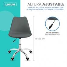 Silla Salon Oficina Escritorio Tulip Sala De Juntas 1 Gris  89681 - gris - Ver 2