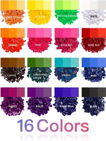 6/12/16 色蜡烛染料 - 每色 1 克，蜡烛制作材料，16 种常用颜色染料，适用于 DIY 彩色蜡烛，蜡烛制作用品，馈赠亲友，氛围装饰。DIY 蜡烛制作着色材料，适合作为圣诞节礼物、新年礼物和氛围装饰。