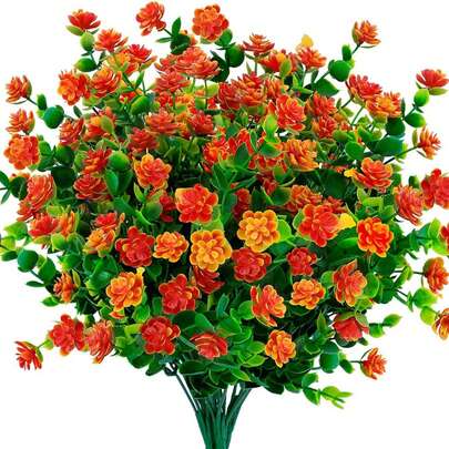 1PC Artificial Silk Flower - Eucalyptus Bouquet, Simulation Bouquet, Suitable For Home, Dining Room, Living Room, Outdoor Garden Decoration, Used For Wedding, Family Garden And Party Decoration, Artificial Flowers, Wedding Flowers, Bridal Bouquet, Wedding Supplies, Wedding Decoration, Decorative Flowers, Spring Decoration