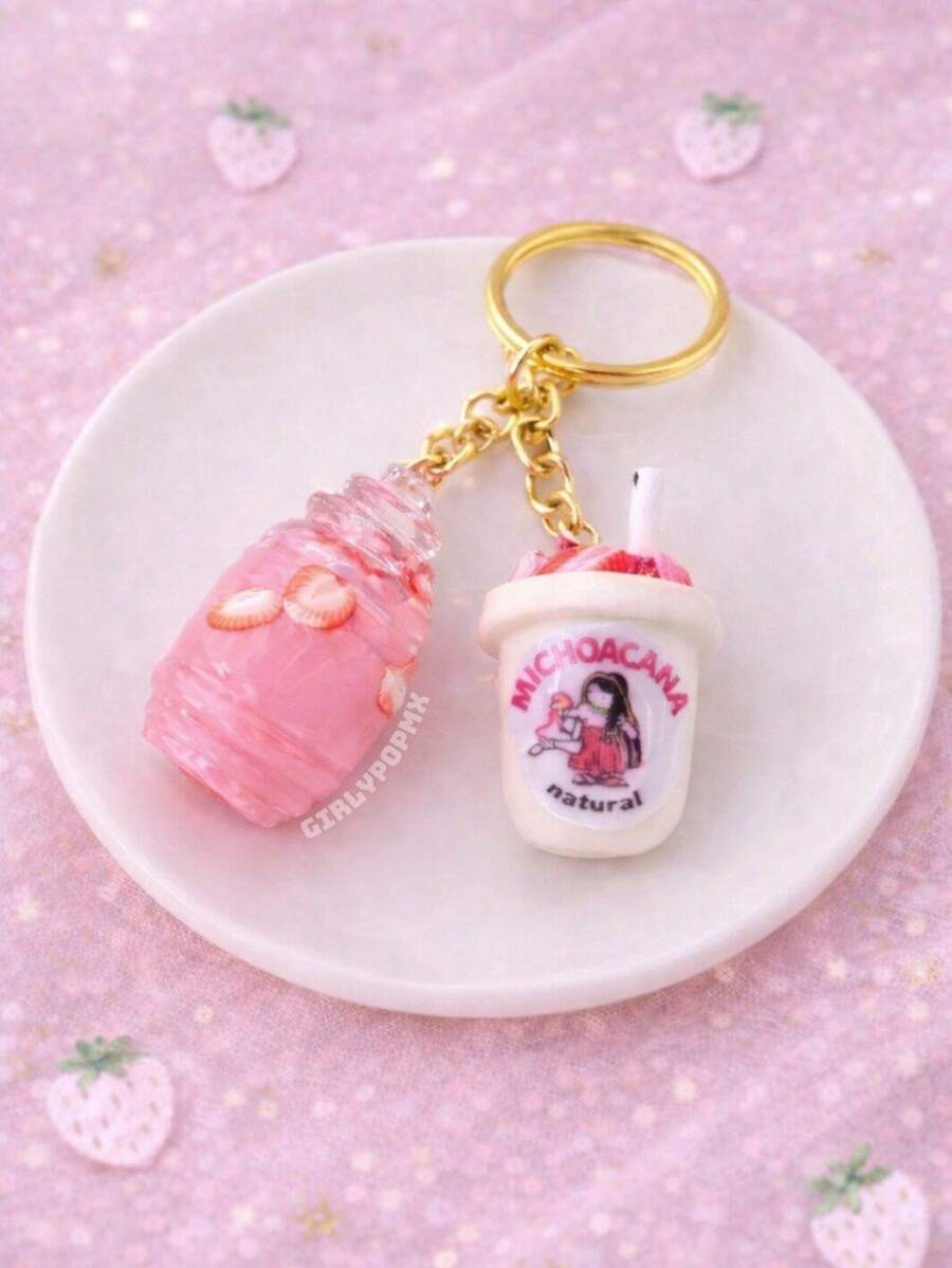Keyrings & Keychains - Baby Pink - View 1