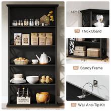 Tribesigns 6-Tier Tall Bookshelf, 71" Industrial Bookcase With Metal Frame, Freestanding Open Storage Shelves For Home Office, Living Room, Bedroom - Black - View 6