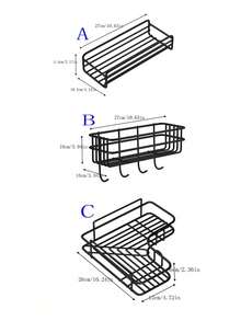 No Drill Bathroom Shelf, Triangular Wall Mounted Rack, Multi-Layer Kitchen Storage Organizer - Multicolor - View 7