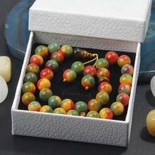 33pcs 10mm Agate Beads Rosary, Suitable For Men And Women, Ramadan Gift, Comes With Elegant Gift Box - Green - View 11