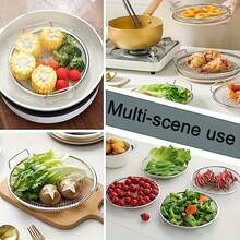 1 phễu và khay chiên bằng thép không gỉ chịu lực cao, rổ kim loại tròn có thể gập lại kèm khay hứng dầu, dụng cụ nhà bếp thiết yếu để chiên, xào rau, lọc thức ăn, dụng cụ nhà bếp và rửa chén, phù hợp với nhiều kiểu máy. - Bạc - Xem 6