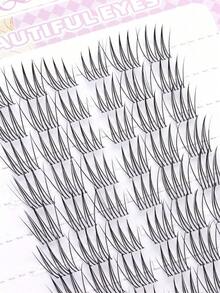 60pcs/Set Natural Soft Lashes, Mini Devil C-Curl Lashes, Natural & Fancy Lash Clusters, Single Lashes, Lightweight & Reusable, Perfect Makeup, Great Gift For Friends, Girlfriends, Family - C - 查看 4