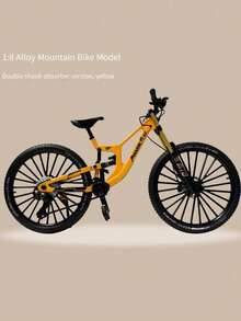 Upgraded Dual Shock Absorber Alloy Downhill Soft Tail Mountain Bike, Unisex Mountain Bike Model Ornament - Multicolor - View 1