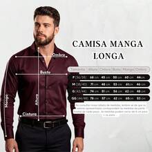 Men's Satin Shirt Premium Fabric Simple Regular Fit Button - Burgundy - View 4