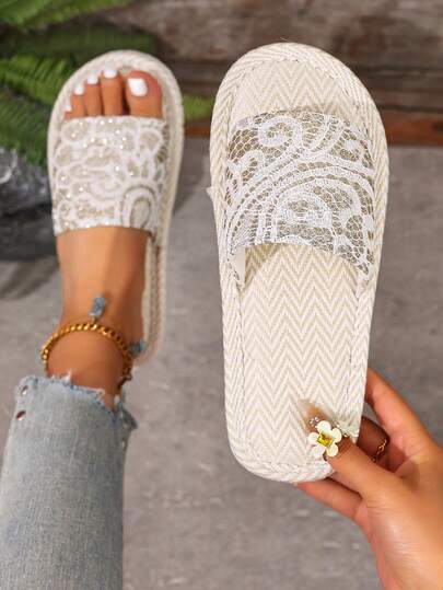 2026 Minimalist Open Toe Flat Slip-On Sandals, Suitable For All Seasons