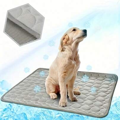 Pet Dog Cat Cooling Mat, Ice Silk Breathable Pad