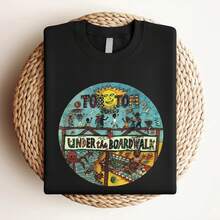 T-shirt femme imprimé VINTAGE années 80 1982 TOM CLUB ROCK NEW WAVE TOUR CONCERT PROMO T-SHIRT TALKING HEADS - Noir - Voir 3