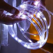 Multifunctional Outdoor Solar LED Flexible Tube Lights, Transparent PVC String Lights For Garden, Yard, Pool, Tree, Party, Wedding, Christmas, Halloween Decoration, 8 Lighting Modes, Waterproof - white light - View 6