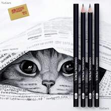 [Professional Art Use] 25-Piece Art Set, Various Types Of Sketching Pencils With Different Lead Thicknesses, Eraser Pencils, Soft-Medium-Hard Charcoal Pencils, Full Graphene Pencils, White Chamois, Pencil Extenders, Blending Stumps, Kneaded Erasers, Etc., Studio, Professional Learning, Painting Supplies, Art Tools, Artist Drawing Kit - Sets - View 5