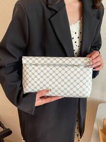 2026 Spring New Fashion Personalized Clutch Bag, High-End Printed Versatile Convenient Envelope Bag - White - View 7