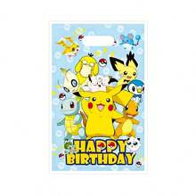 宝可梦卡通派对礼品袋 1 包（7-13 个），生日糖果礼品袋派对用品随机款式 - 彩色 - 查看 3