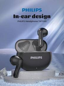 PHILIPS 飞利浦 TAT1199 无线蓝牙耳机，立体声通话降噪低延迟半入耳式耳机，长待机运动游戏耳机，正品飞利浦无线耳机 TAT1199 - 白色 - 查看 6
