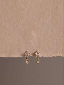 2件套精致钻石蝴蝶吊坠耳环，女士日常佩戴，金银双色女式首饰 - 蝴蝶型 - 查看 7