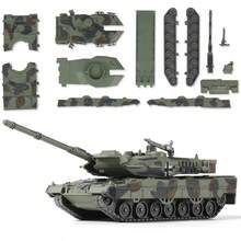 塑料比例模型套件飞机坦克微缩飞机SU-57战斗机M1A2坦克T-14豹式坦克玩具返校礼物男孩儿童玩具模型生日礼物积木套装 - 彩色 - 查看 3