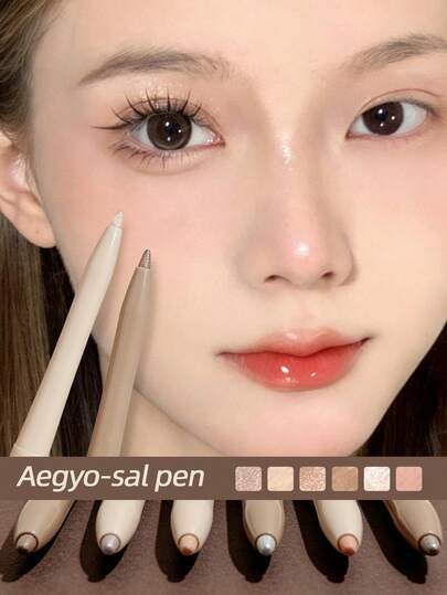 Lápiz delineador natural de un solo color para el contorno del ojo, iluminador con brillo, sombra y contorno, define la línea de las pestañas inferiores, para uso diario. Polvos compactos para contorno facial, polvos bronceadores, polvos de sombreado, iluminador