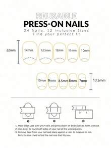 24 Pieces Oval-Shaped Pressing Nails, Summer French Stripes, Red And Green Floral Pattern Design. Perfect For Spring And Summer Seasons. Artistic Nail Accessories, Nail Decoration. Fully Covered Detachable Fake Nails. Suitable For Women's Dates, Parties, Work, Outings, Daily Use, Etc. ! - Nhiều màu - Xem 8