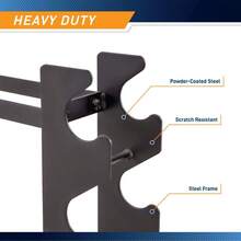 Strength Training Barbell Rack - Compack DB Black Shelf - View 4