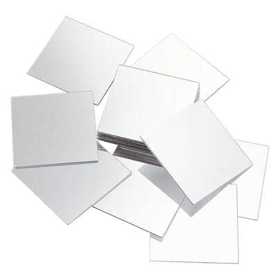 50 miếng/hộp gạch gương mini, gương vuông acrylic 2 inch, gạch mosaic gương vuông nhỏ tự dính, gạch gương thủ công dùng cho các dự án DIY, trang trí nhà cửa, bàn, nhà bếp, phòng tắm.