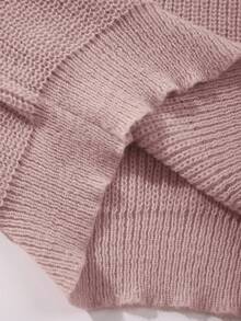 Áo len nam cơ bản, màu trơn, dáng rộng, nhẹ, chất liệu polyester dệt kim kiểu pique, cổ tròn, vai rớt, thiết kế độc đáo, thích hợp cho mùa Thu/Đông. - Hồng - Xem 6