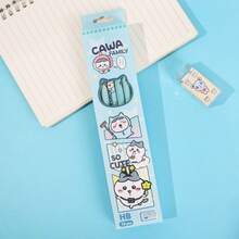 chiikawa Bộ 1 bút chì gỗ Jiyikawa hình hoạt hình dễ thương, cỡ HB, hình chú bé Usachi nhỏ, thích hợp làm quà tặng ngày lễ cho bạn bè và người hâm mộ (kiểu ngẫu nhiên). - Nhiều màu - Xem 9