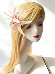 Boho Lilien Blumen Haarclip für Frauen, elegante Blumen Haarspange für Strandurlaub, Hochzeit, Party, Alltag, süße Haraccessoires, Klammern, Sommer, Feiertage, Reisen - Verschiedenfarbig - Übersicht 13