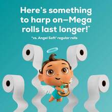Angel Soft Toilet Paper, 4 Mega Rolls = 16 Regular Rolls, Soft And Strong Toilet Tissue - 320 Sheet (Pack Of 4) - View 8