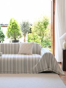Bohemian Style Sofa Cover, Pet Proof Sofa Protector, Machine Washable Home Decor, Suitable For L-Shaped Sectional Sofa, Loveseat, And 3-Seater Sofa - Beige - View 5