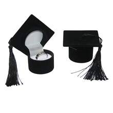 2026年毕业帽造型戒指盒，毕业帽礼品盒，珠宝盒，庆祝派对用品 - 彩色 - 查看 8