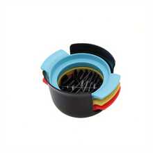 4件套三合一切蛋器/切丁器 - 可用于切片、切丁和切碎鸡蛋、水果和蔬菜 - 厨房工具和小工具 - 彩色 - 查看 11