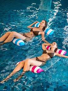 Silla/tumbona/hamaca inflable y drenaje con respaldo, plegable, adecuada para uso en verano. Ideal para spas, piscinas, fiestas en la playa, vacaciones, fiestas en la piscina de uso múltiple, entretenimiento acuático al aire libre. Silla/cama flotante portátil, esencial para viajar, también un regalo de cumpleaños de verano ideal, recuerdo de fiesta y regalo para estudiantes. Flotadores de piscina, fiestas en la piscina, piscinas inflables, tumbonas flotantes de piscina, artículos esenciales de verano, recuerdos de viaje. - Talla única - Ver 5