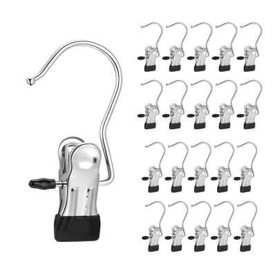 20 Sets Of Backpack Hangers, Multi-Functional Hook Clips, Clothes Drying Hooks, Clothing Clips, Closet Hooks, Boot Clips, Sock Clips, Hat Clips, Glove Clips, Pant Clips, Towel Clips
