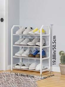 1pc 4-Tier Shoe Rack Organizer - Freestanding Shoe Cabinet, Suitable For Wardrobe, Entryway And Hallway - Easy To Install And Space-Saving - Multicolor - View 11
