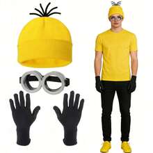 Yellow Hat, Glasses, Tutu Skirt, Suspender Halloween Costume Accessories Set, Suitable For Holiday Parties, Funny Events, Birthday Gifts - Multicolor - View 2