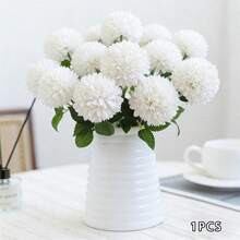 Artificial Chrysanthemum Festive Faux Flower Decoration For Home Holiday Decor - 白色 - 查看 4