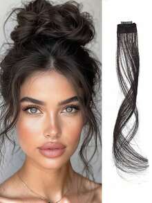 1pc Dragon Beard Bangs Synthetic Wig, Figure-Eight Shape, Slightly Curled On Both Sides, Naturally Modifies The Face Shape, Figure-Eight Bangs, Hair Clip, Hair Claw, Hair Clip, Hair Clip, Hair Accessories - Multicolor - View 12