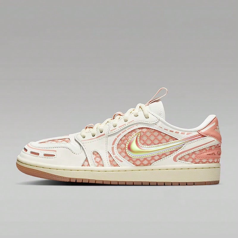 Giày Nike WMNS AIR JORDAN 1 MM LOW V3 dành cho nữ, giày trượt ván, giày thường ngày HQ2186-180 - Trắng Cam - Xem 1