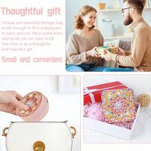 2pcs Diamond Painting Jewelry Box Set, Mandala Pattern, Canvas Material, Size 10*10*5cm, Asymmetric Crystal Diamond Painting Makeup Bag Kit, Suitable For Storing Earrings, Rings, Bracelets, Necklaces And Other Small Items, Ideal For Daily Use, Travel And Holiday Gifts - View 8